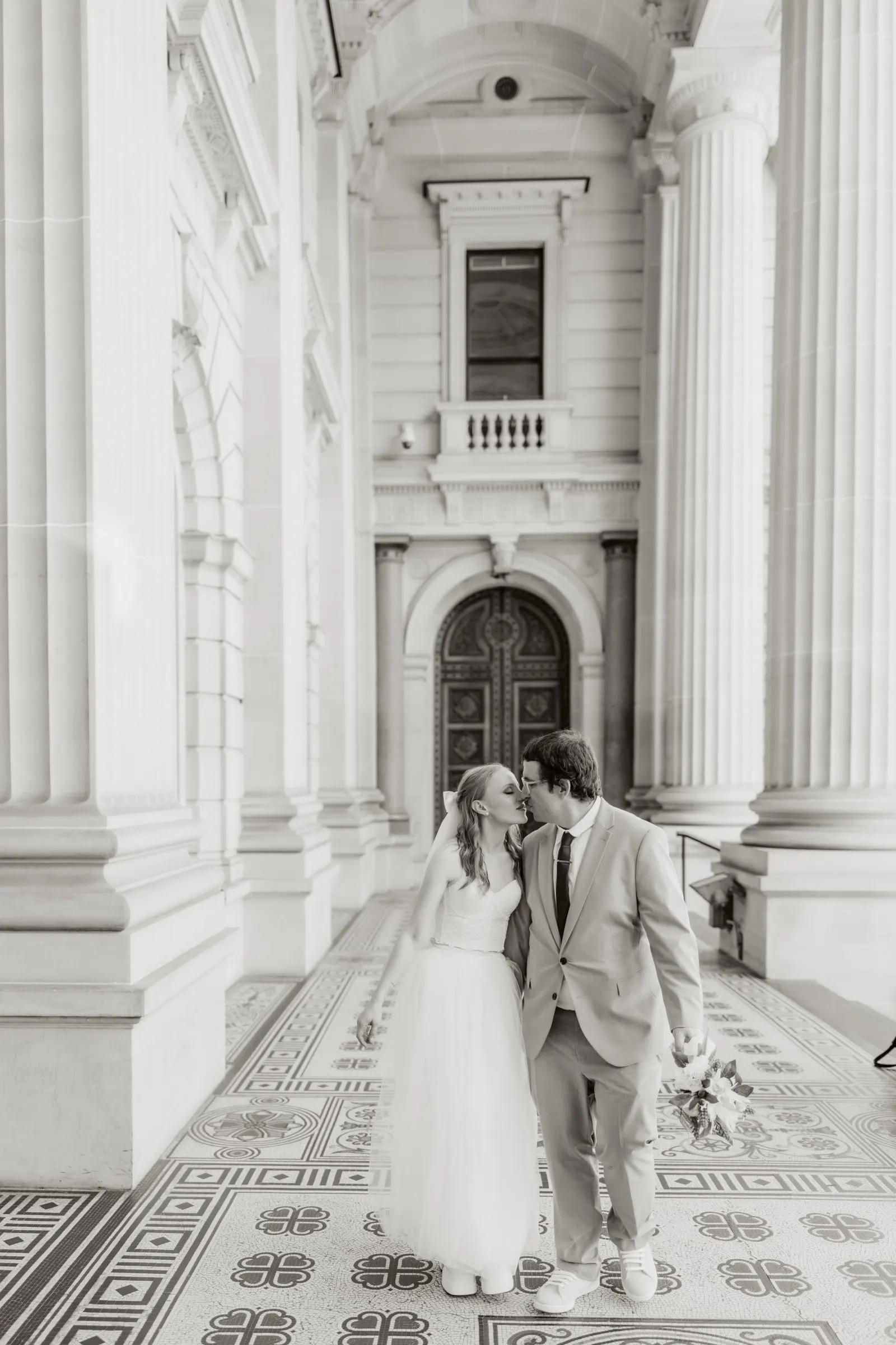 Laughter with bridesmaids