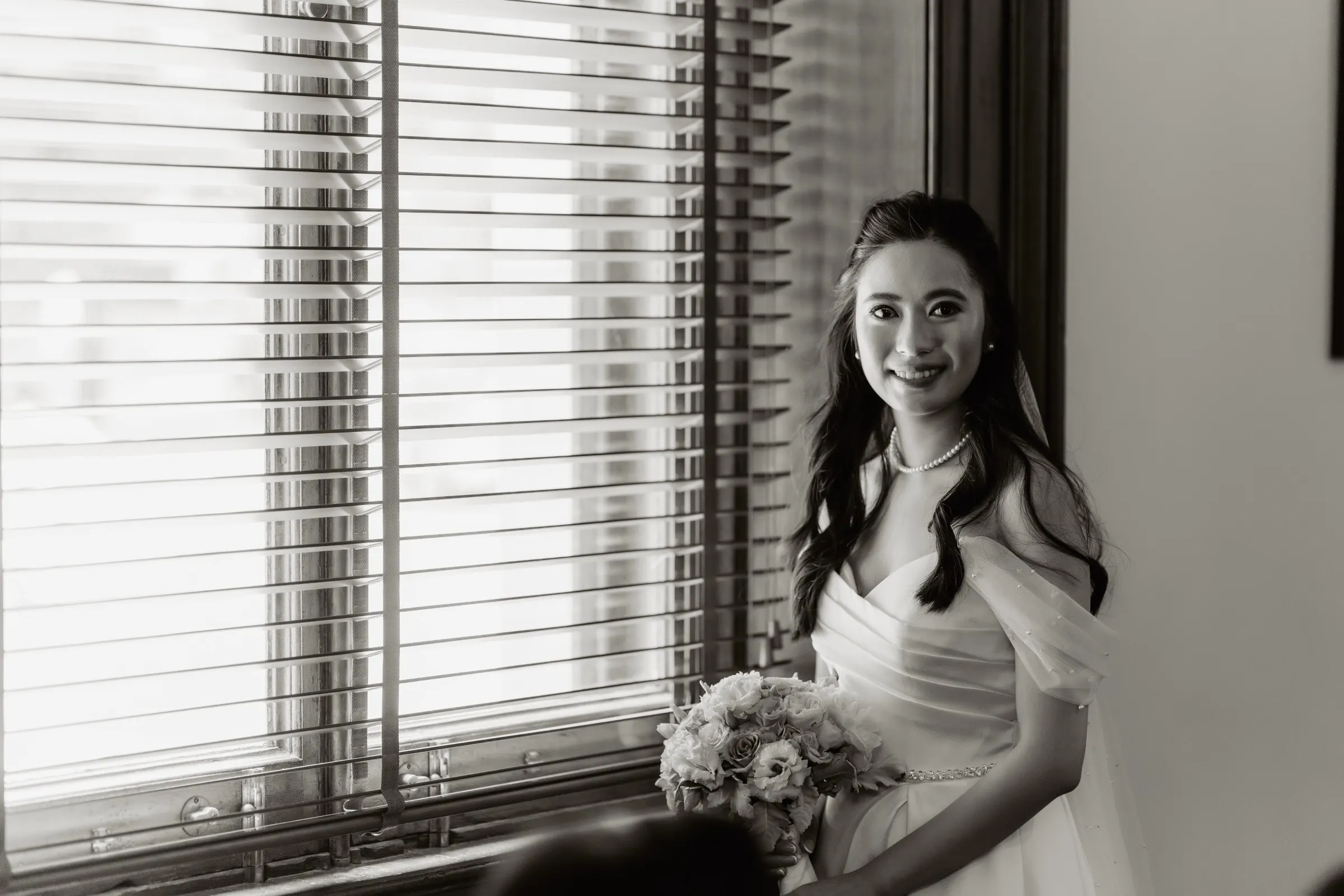 Quiet moment before the wedding day
