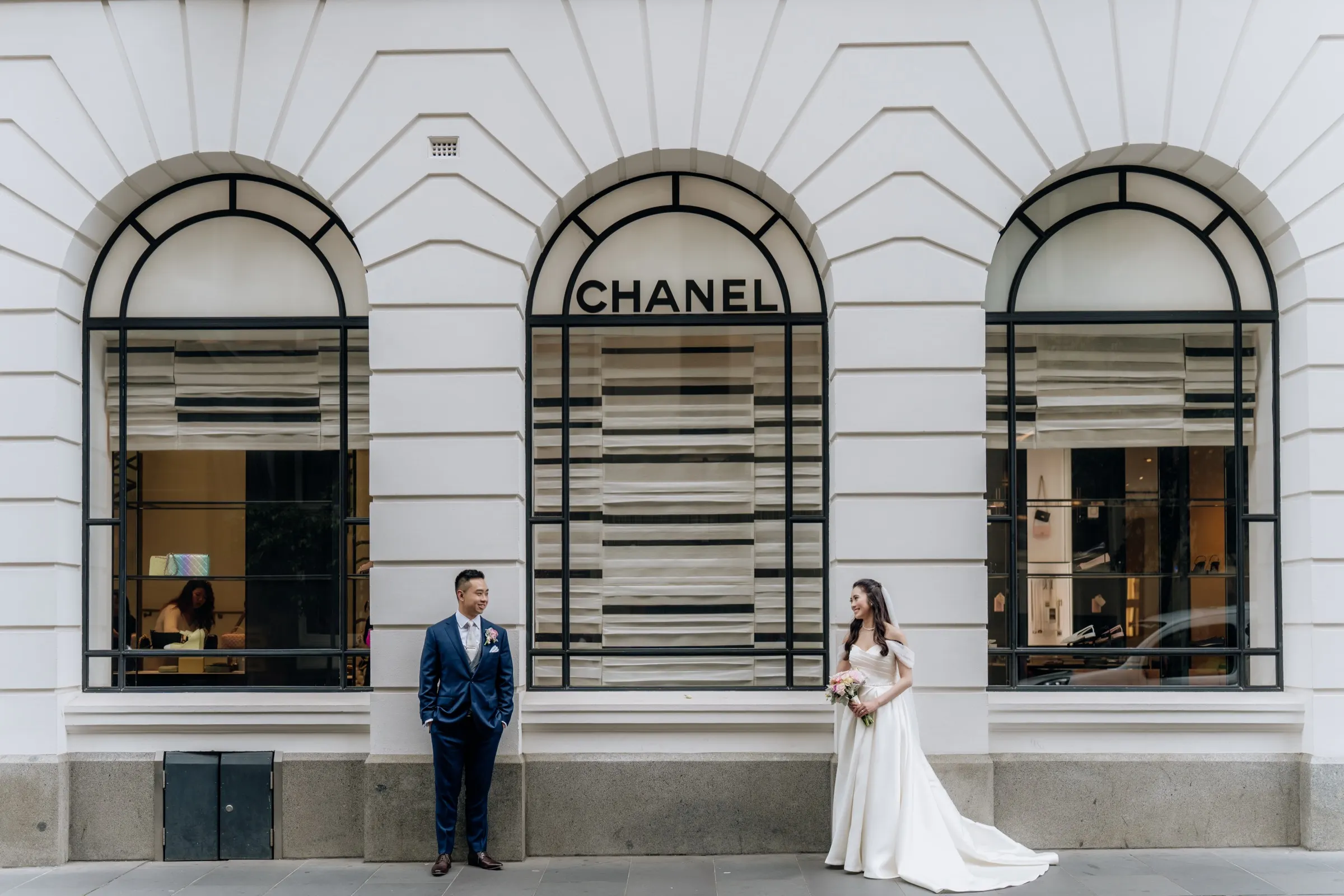 Wedding portraits at Parliament House, Melbourne