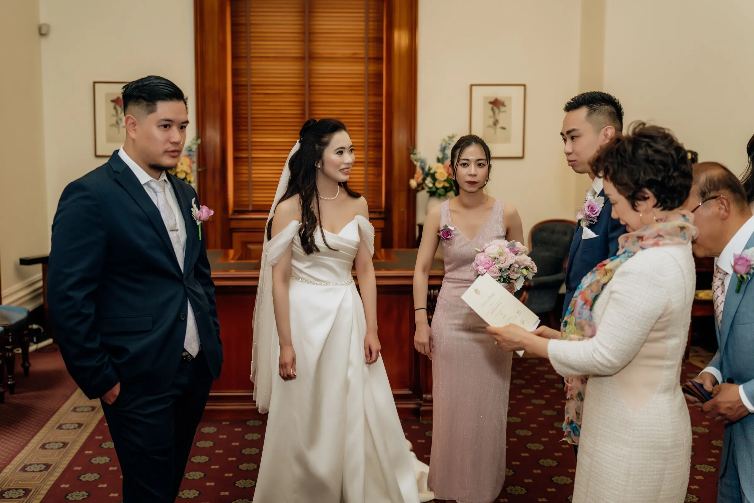 Couple portrait at Carlton Gardens and the Royal Exhibition Building