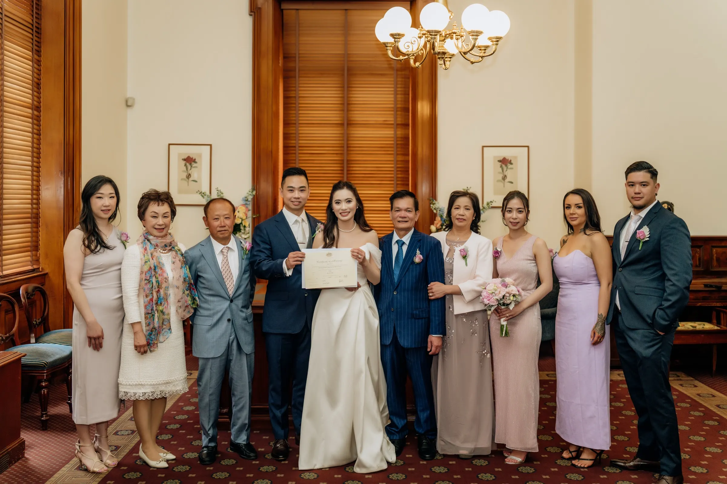 Wedding day portrait at the Royal Exhibition Building, Carlton