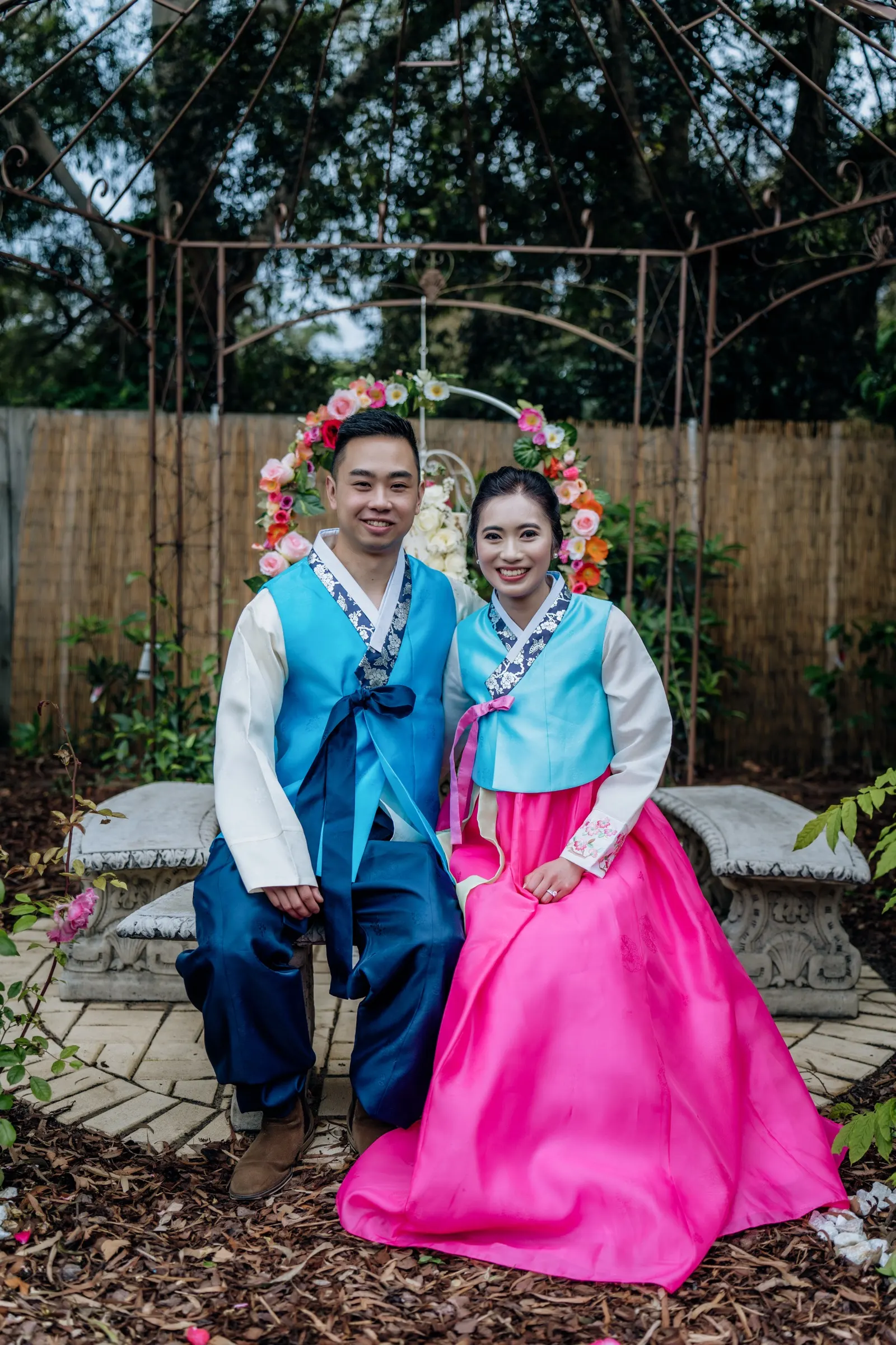 End of the wedding day at DanWen and Il's new home