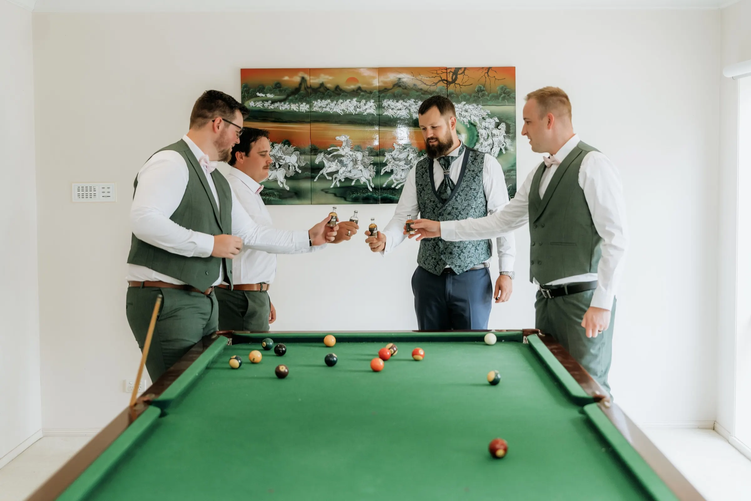 Final touches before Jordy and Nic's wedding ceremony at The Views Werribee