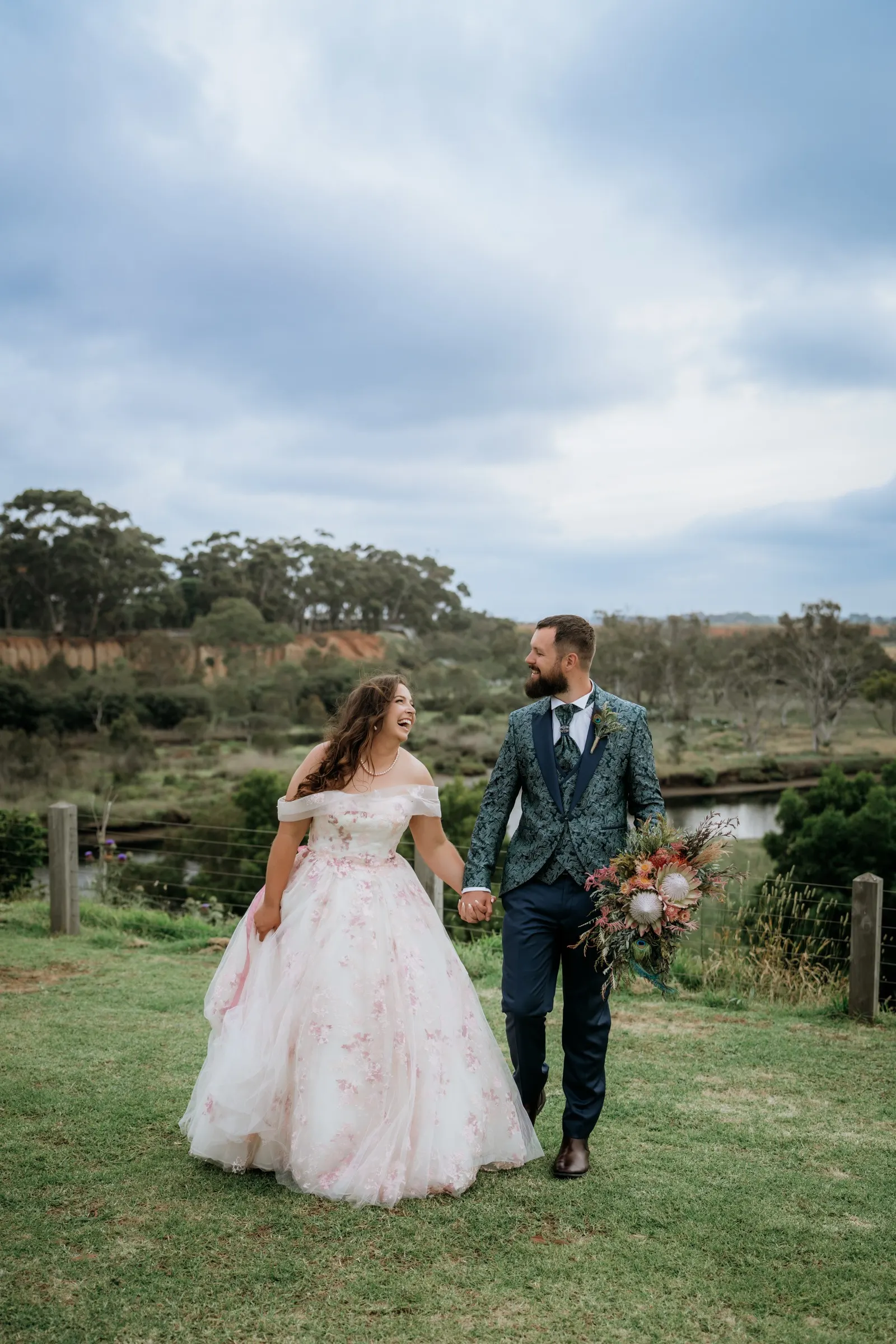 Tender moment during Jordy and Nic's wedding vows