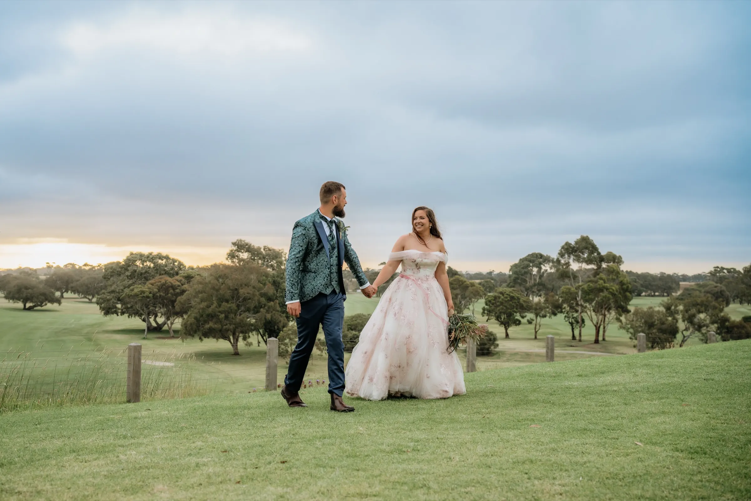 Bridal portrait across the estate grounds at The Views Werribee