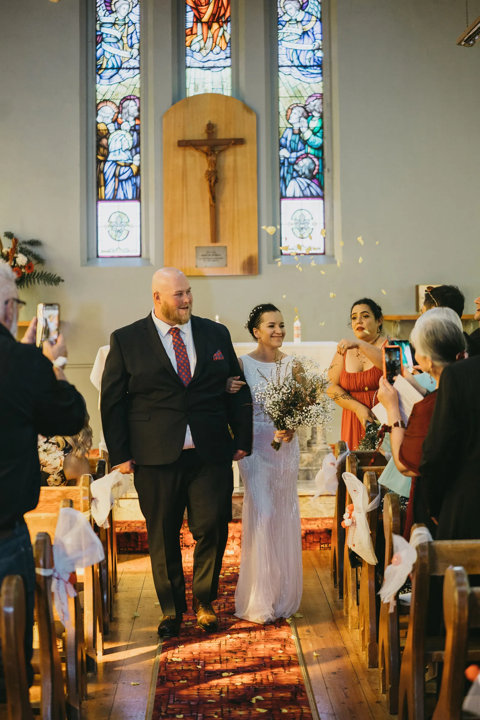 Olivia and Lee at St Peter's Church, Clarke's Hill