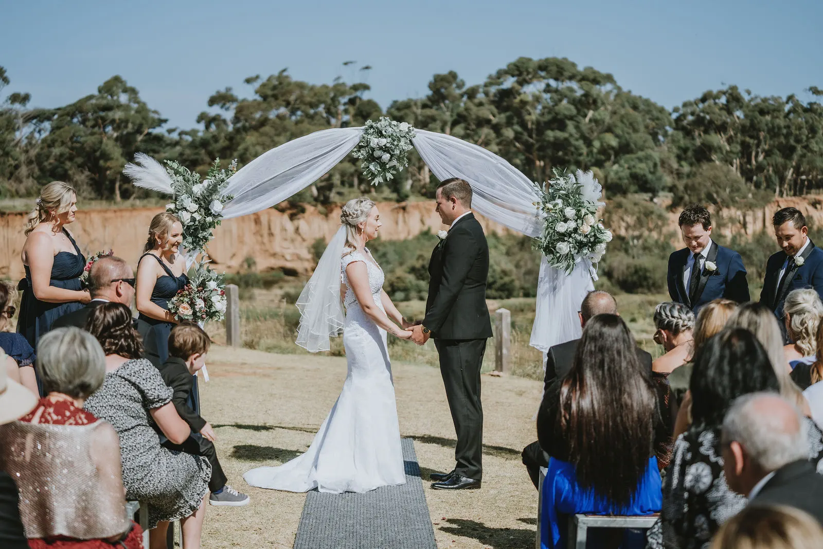 Wedding couple on their wedding day