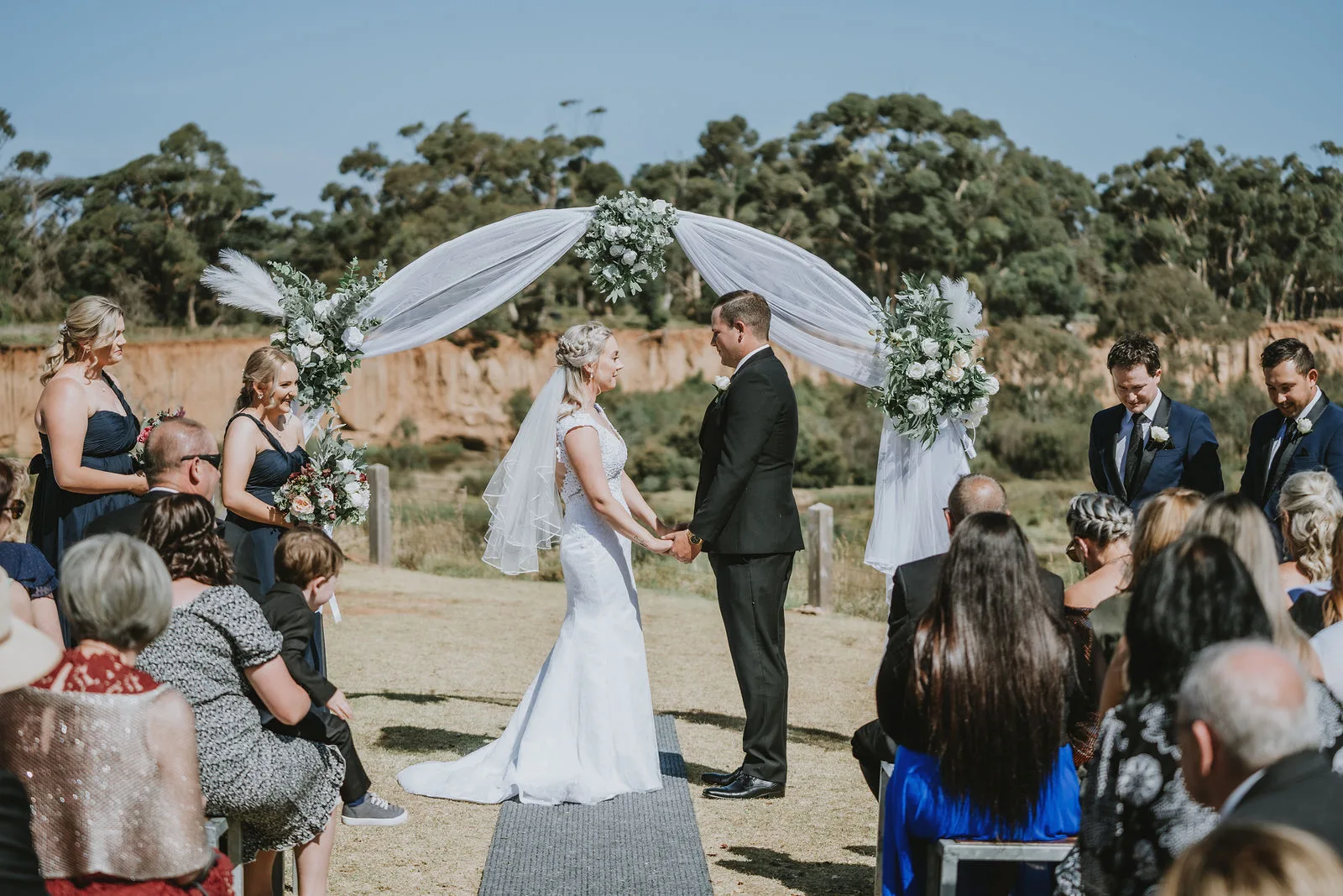 Wedding couple on their wedding day